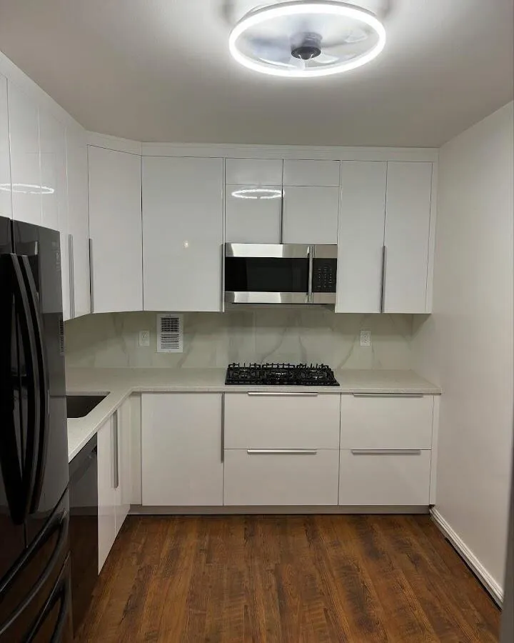 Renovated kitchen with quartz countertops in Hamilton